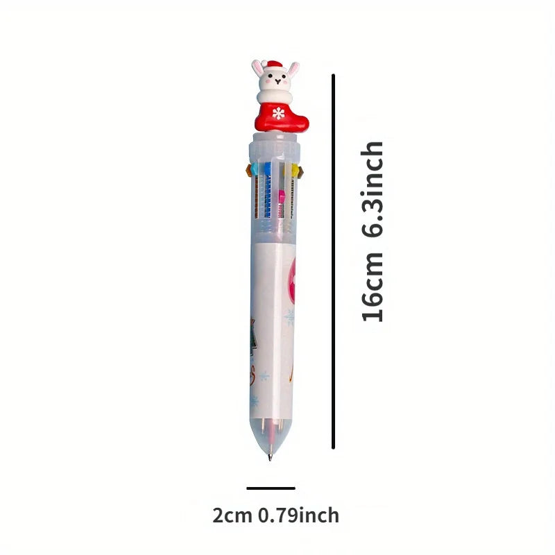 Colors Random Christmas Ballpoint Pen Cute Santa
