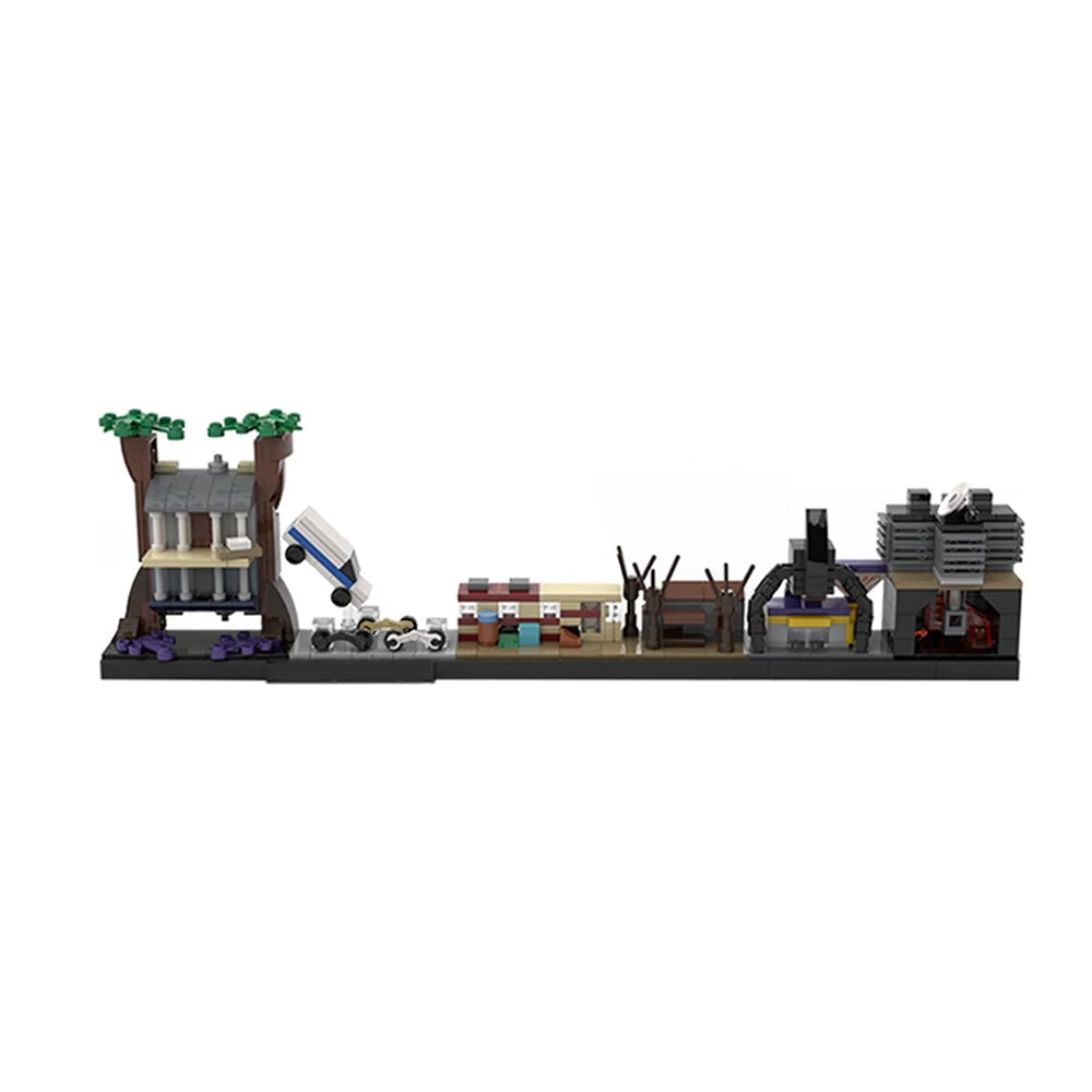 Strange Stuff Vibe Iconic Town Skyline Diorama
