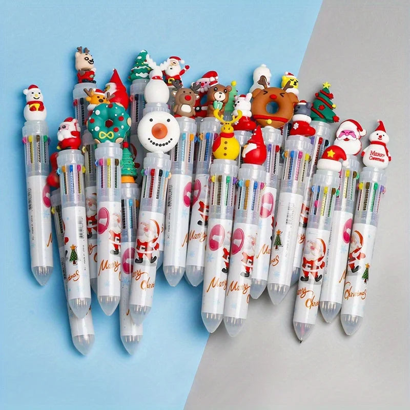 Colors Random Christmas Ballpoint Pen Cute Santa