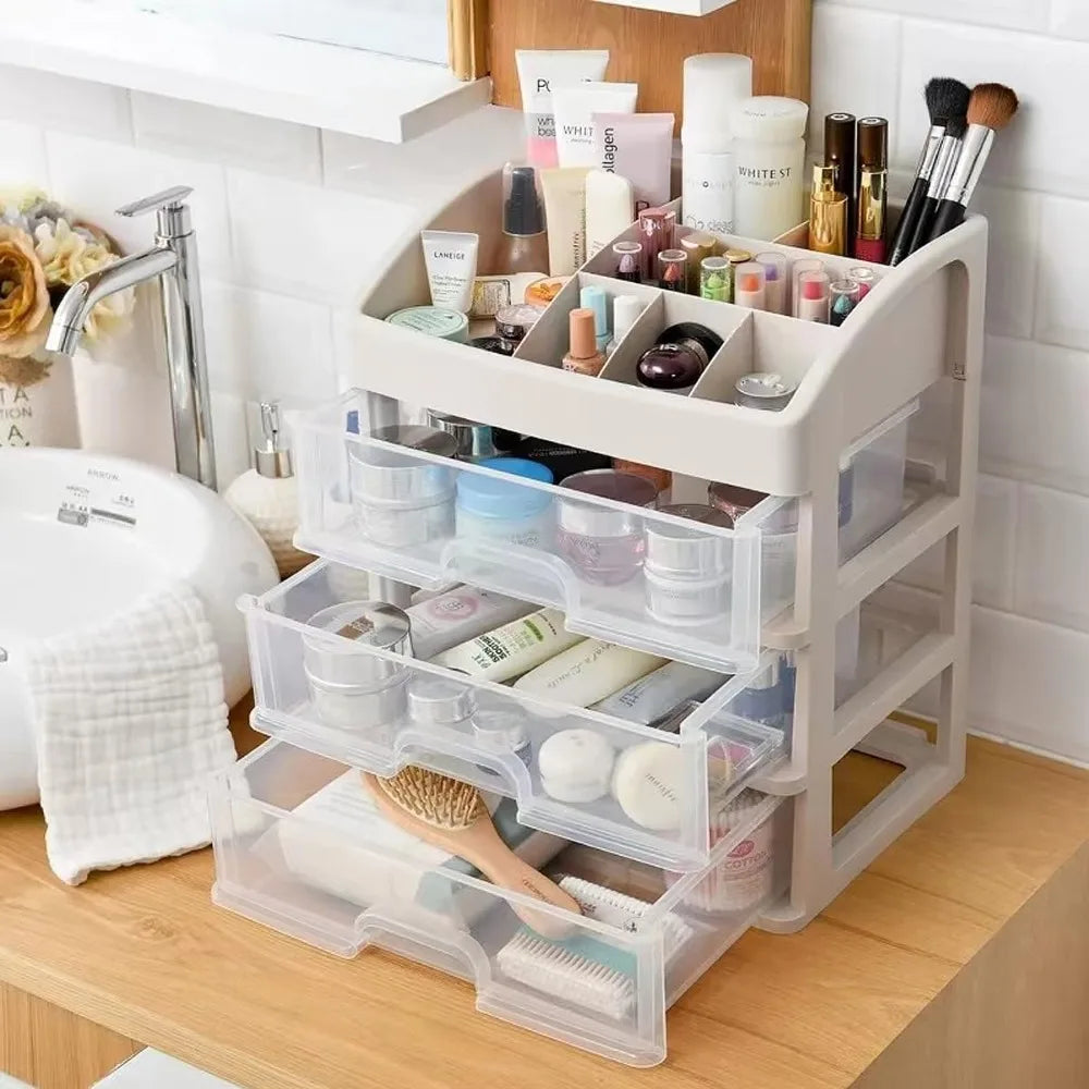 Multi-Layer Desktop Storage Box Drawer Organizer Cabinet